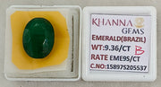 9.36/CT Natural Panna Stone with Govt. Lab Certificate-15897S205537